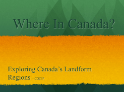 Exploring Canada`s Landform