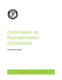 Commission on Paraoptometric Certification