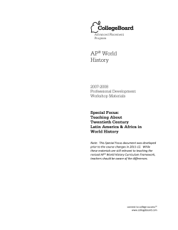 Teaching About Twentieth Century Latin America