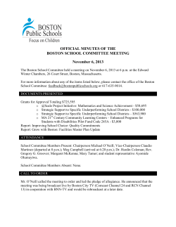 OFFICIAL MINUTES OF THE BOSTON SCHOOL COMMITTEE