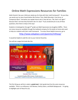 Online Math Expressions Resources for Families