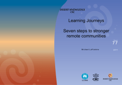 Learning Journeys Seven steps to stronger remote communities 77