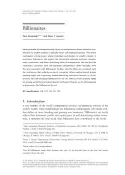 Billionaires - Oxford Academic