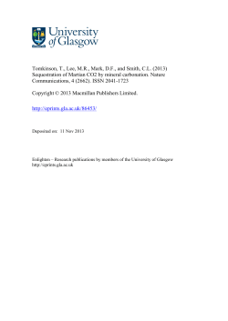 Sequestration of Martian CO2 by mineral carbonation