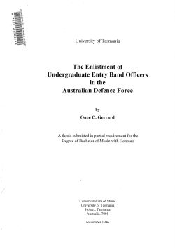 The enlistment of undergraduate entry band Officers in the