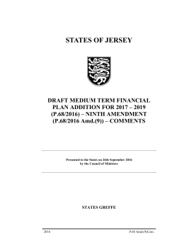 Draft Medium Term Financial Plan Addition for 2017 &ndash; 2019 (P.68