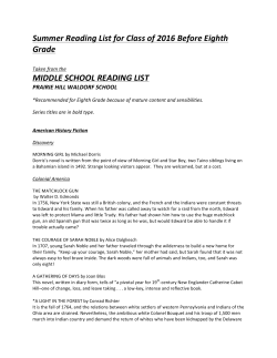Summer Reading List Before Eighth Grade 5