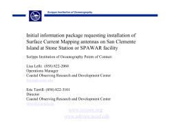Initial information package requesting installation of Surface Current