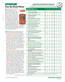 Pass the Bread Please