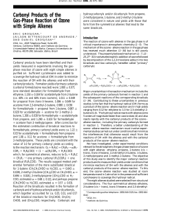 Carbonyl Products of the Gas-Phase Reaction of Ozone with Simple