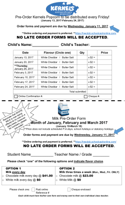 Pre-Order Kernels Popcorn to be distributed every Friday! NO LATE