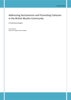 Addressing Sectarianism and Promoting Cohesion in the British