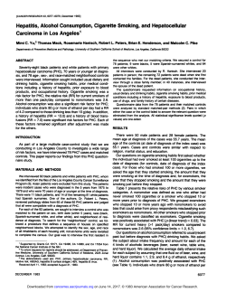 Hepatitis, Alcohol Consumption, Cigarette