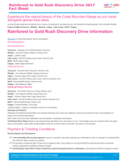 Rainforest to Gold Rush Discovery Drive information
