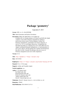 Package `geometry`