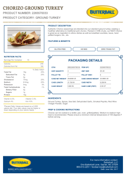 chorizo ground turkey - Butterball Foodservice