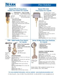 Flow Switches - Trask Instrumentation