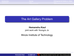 The Art Gallery Problem - Illinois Institute of Technology