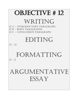 OBJECTIVE # 12