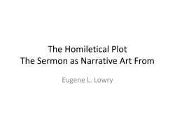 The Homiletical Plot The Sermon as Narrative Art From