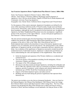 Name: San Francisco Japantown Historic Context, 1880s