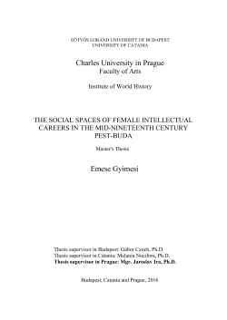 Charles University in Prague Emese Gyimesi