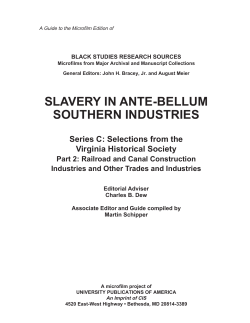 slavery in ante-bellum southern industries