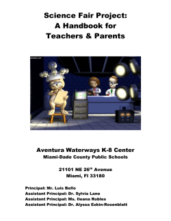 Science Fair Project - Aventura Waterways K-8