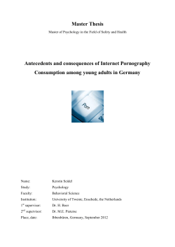 Master Thesis Antecedents and consequences of Internet