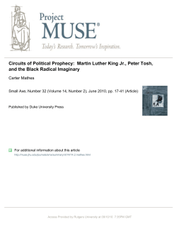 Circuits of Political Prophecy: Martin Luther King Jr