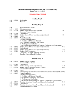 Final Program - ISA 2010 - University of South Florida