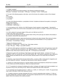 Exam 4 Practice Problems