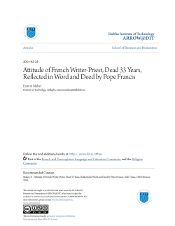 Attitude of French Writer-Priest, Dead 33 Years