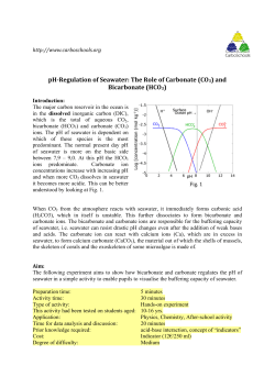pH-Regulation of Seawater: The Role of Carbonate