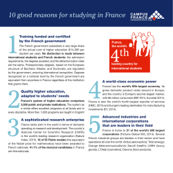 10 good reasons for studying in France