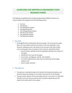 guidelines for writing research papers - 2016
