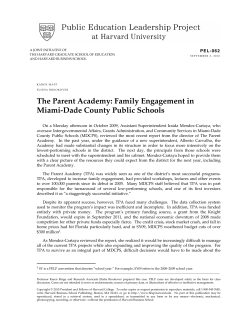 The Parent Academy - Public Education Leadership Project