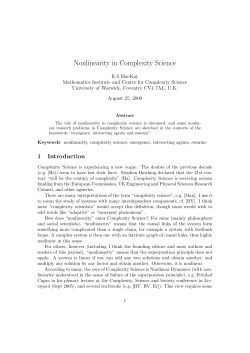 Nonlinearity in Complexity Science