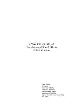 KPOW, CHINK, SPLAT: Translations of Sound Effects in