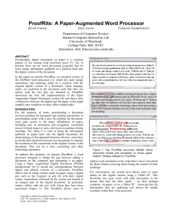 ProofRite: A Paper-Augmented Word Processor