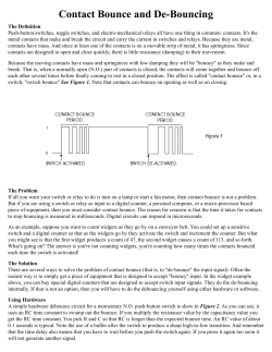 Contact Bounce and De