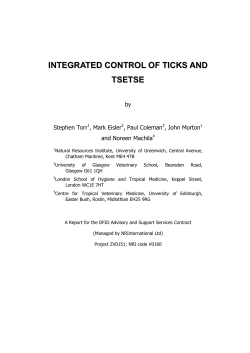 integrated control of ticks and tsetse