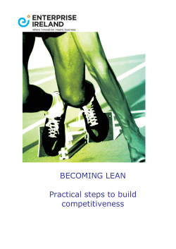 BECOMING LEAN Practical steps to build