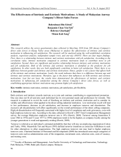 The Effectiveness of Intrinsic and Extrinsic Motivations: A Study of