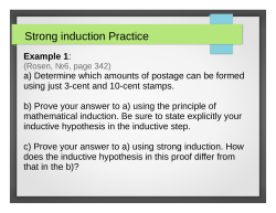Strong induction Practice