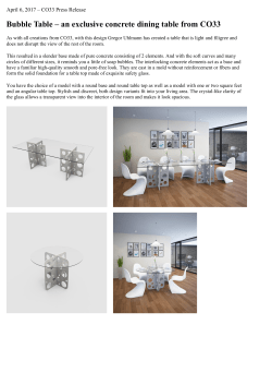 Bubble Table – an exclusive concrete dining table from CO33