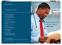 Medical Records in South Africa - Dermatology Society of South Africa
