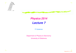 Lecture 7 - University of Oklahoma