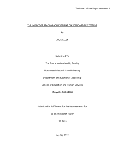 THE IMPACT OF READING ACHIEVEMENT ON STANDARDIZED