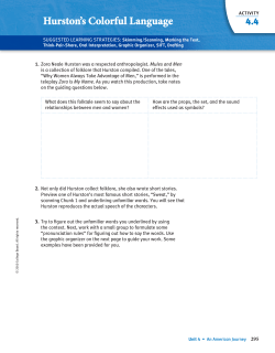Hurston`s Colorful Language